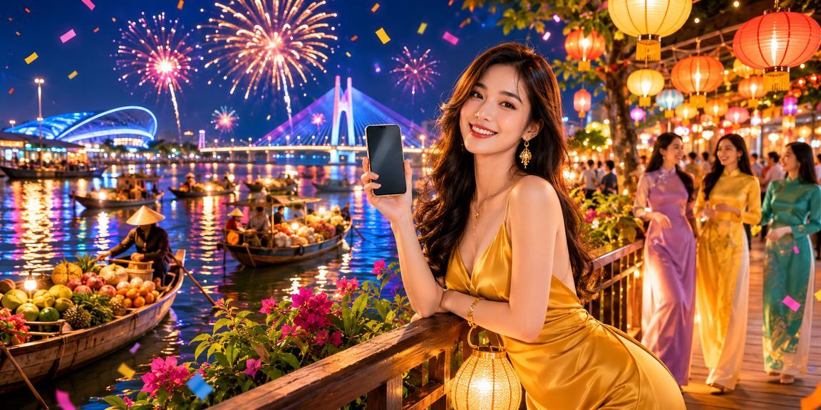 Chợ đêm Cần Thơ sôi động với người dùng tìm hiểu điều khoản dịch vụ trực tuyến
